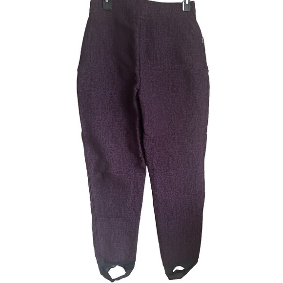 Head Vintage Tribal Ski Pants Purple Wool 10 Retro 80s Stirrup Snowcore USA Made - Picture 13 of 13